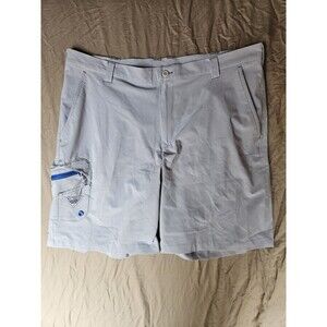Columbia PFG Omni-Shield Men's Shorts Size 40 Gray Cargo Lightweight 10” Inseam